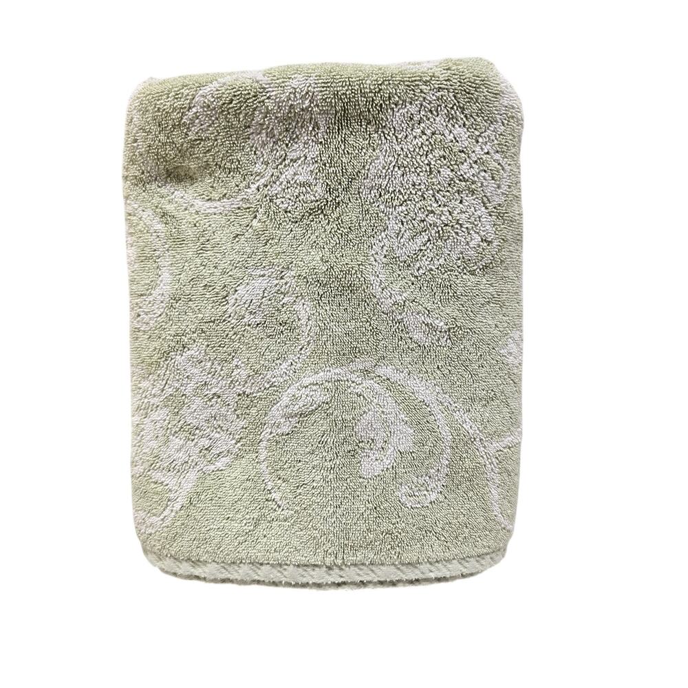Vtg Springmaid Luxury Bath Towel Floral Pattern Green/White 27x48  - Replacement